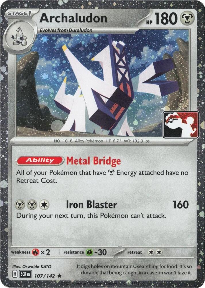 Archaludon - 107/142 (Cosmos Holo) 107/142 Rare Prize Pack Series Cards Pokémon card