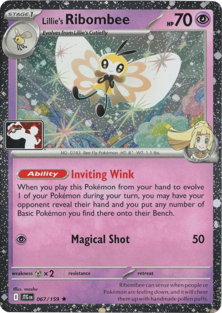 Lillie's Ribombee - 067/159 (Cosmos Holo) 067/159 Rare Prize Pack Series Cards Pokémon card