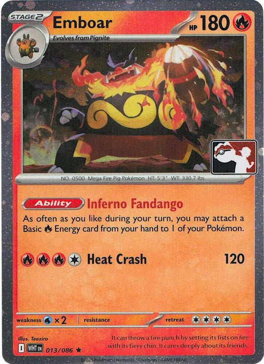 Emboar - 013/086 (Cosmos Holo) 013/086 Rare Prize Pack Series Cards Pokémon card
