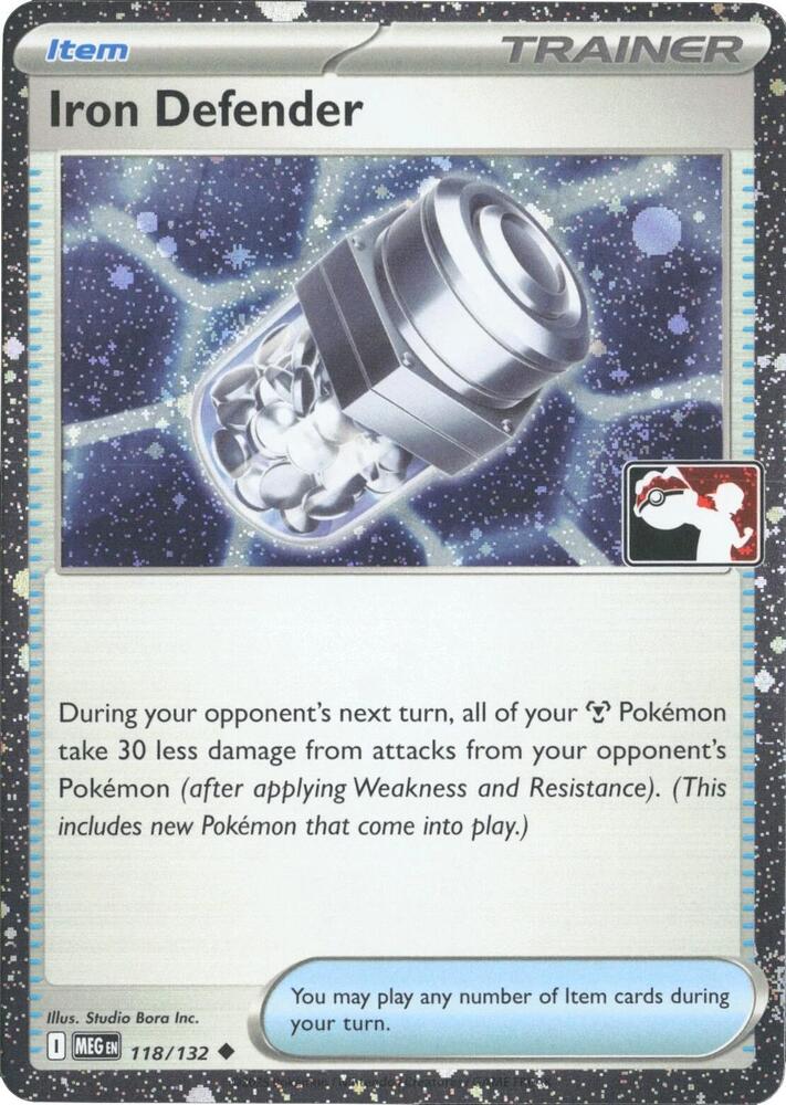 Iron Defender - 118/132 (Cosmos Holo) 118/132 Uncommon Prize Pack Series Cards Pokémon card