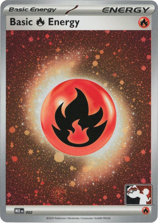 Basic Fire Energy - MEE 002 (Cosmos Holo) 002 Common Prize Pack Series Cards Pokémon card