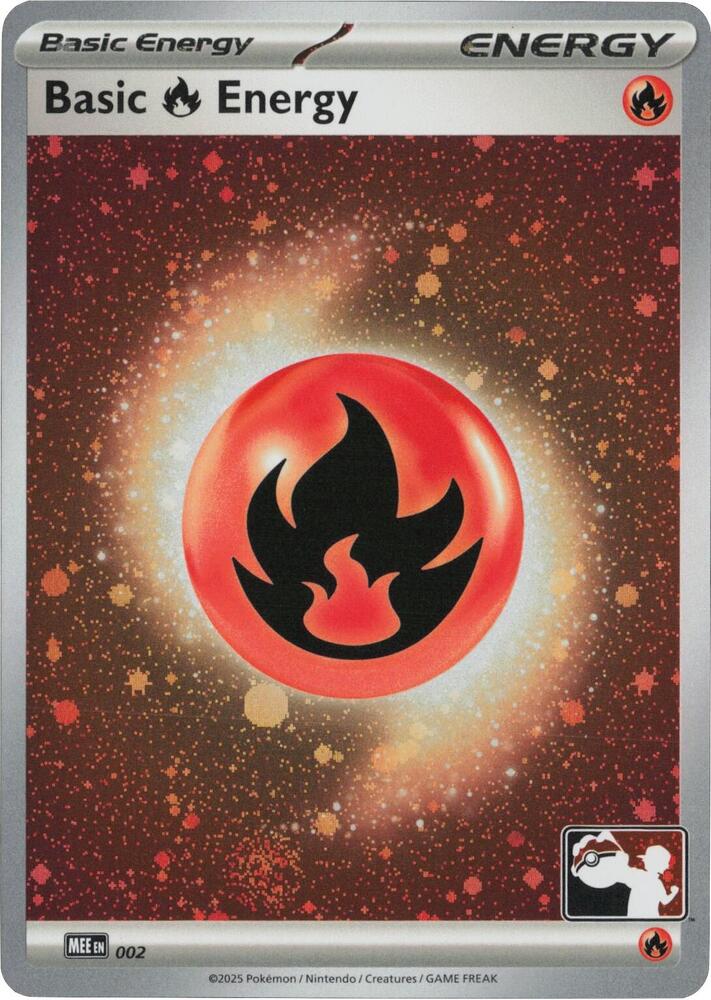 Basic Fire Energy - MEE 002 (Cosmos Holo) 002 Common Prize Pack Series Cards Pokémon card