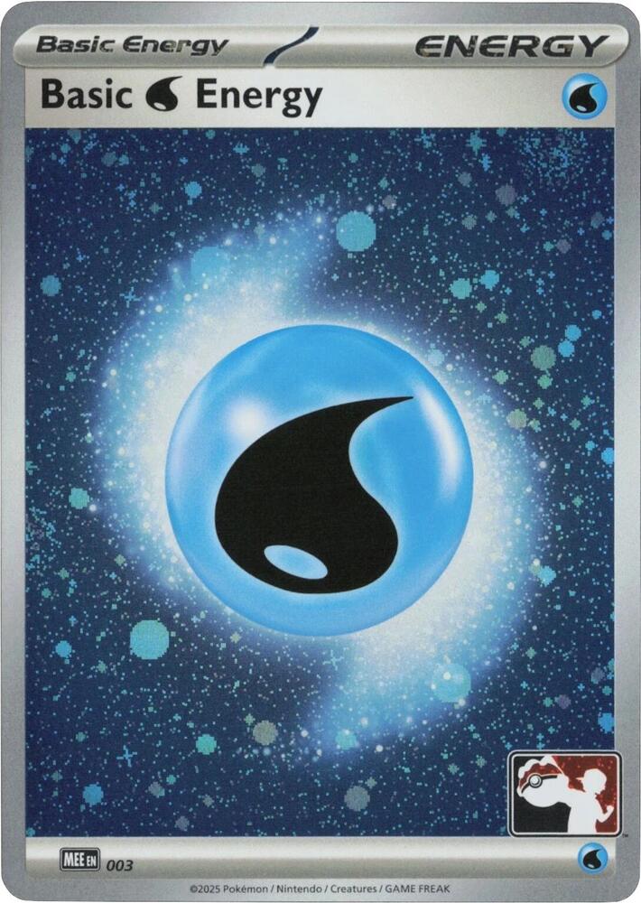Basic Water Energy - MEE 003 (Cosmos Holo) 003 Common Prize Pack Series Cards Pokémon card
