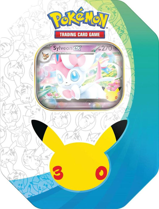 30th Celebration ex Tin [Sylveon ex] Pokémon card