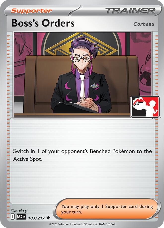 Boss's Orders [Corbeau] - 183/217 183/217 Uncommon Prize Pack Series Cards Pokémon card