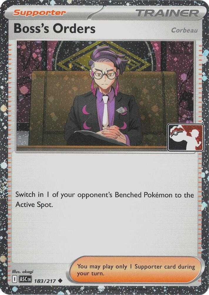 Boss's Orders [Corbeau] - 183/217 (Cosmos Holo) 183/217 Uncommon Prize Pack Series Cards Pokémon card