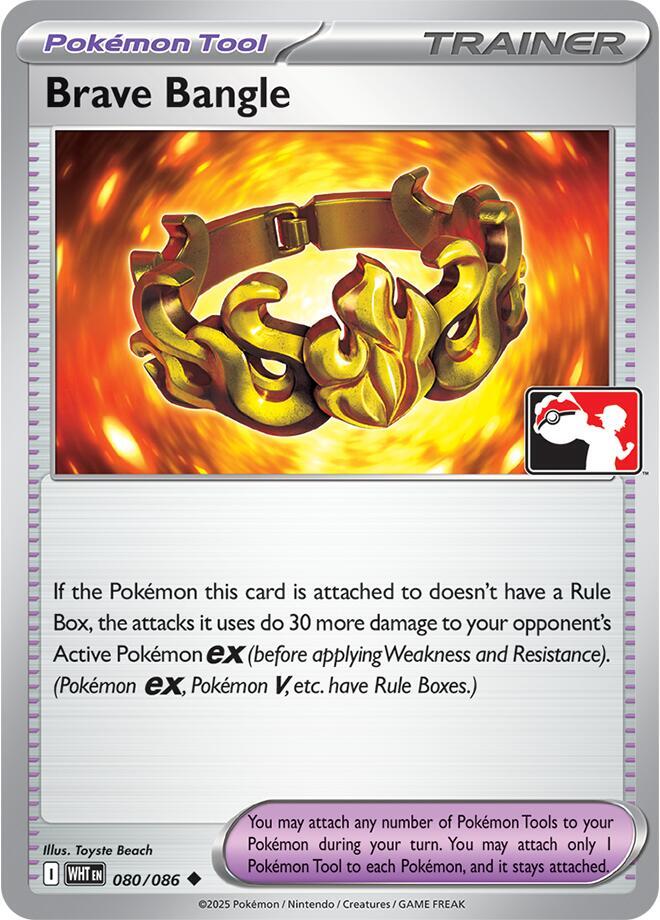 Brave Bangle - 080/086 (Cosmos Holo) 080/086 Uncommon Prize Pack Series Cards Pokémon card