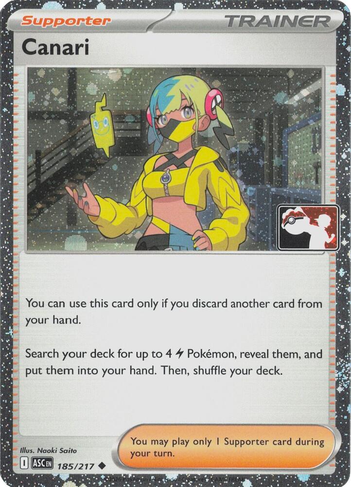 Canari - 185/217 (Cosmos Holo) 185/217 Uncommon Prize Pack Series Cards Pokémon card