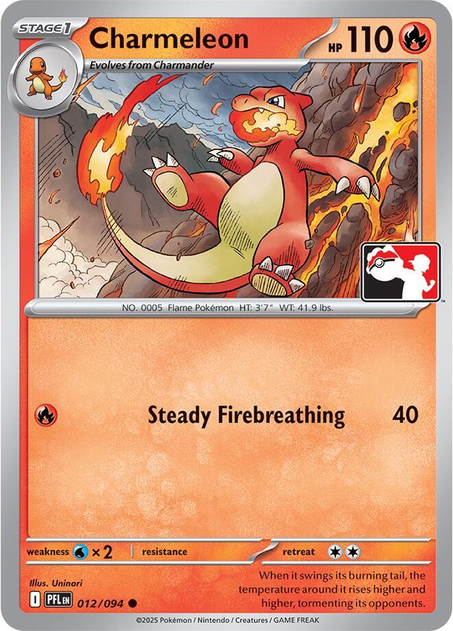 Charmeleon - 012/094 012/094 Common Prize Pack Series Cards Pokémon card