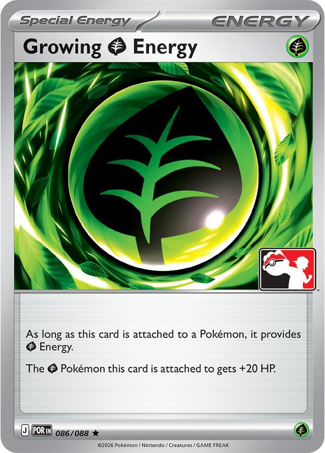 Growing Grass Energy - 086/088 086/088 Rare Prize Pack Series Cards Pokémon card
