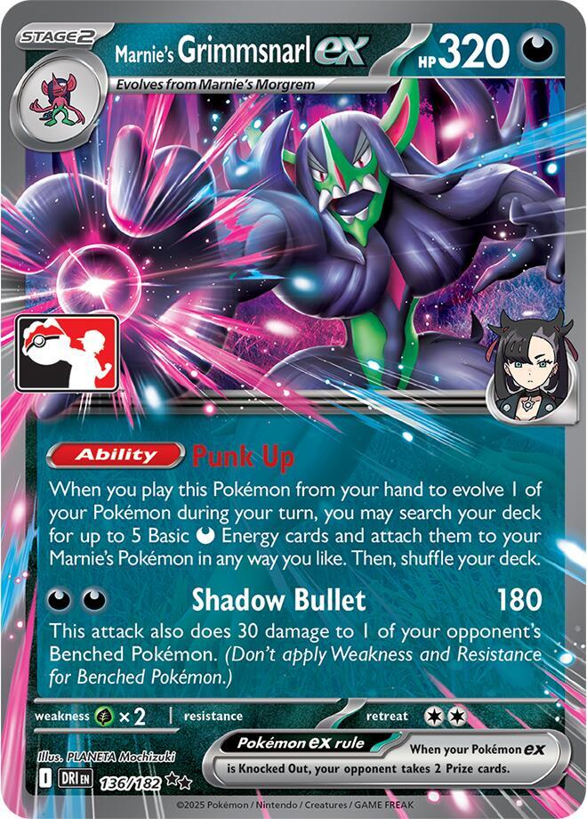Marnie's Grimmsnarl ex - 136/182 136/182 Double Rare Prize Pack Series Cards Pokémon card