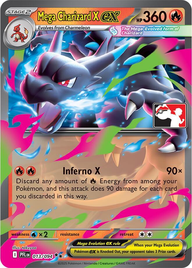 Mega Charizard X ex - 013/094 013/094 Double Rare Prize Pack Series Cards Pokémon card