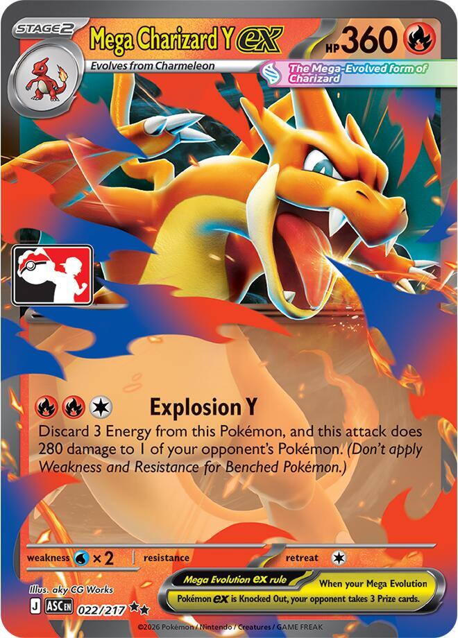 Mega Charizard Y ex - 022/217 022/217 Double Rare Prize Pack Series Cards Pokémon card