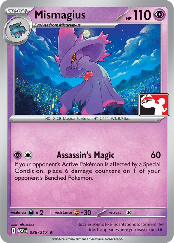 Mismagius - 086/217 086/217 Rare Prize Pack Series Cards Pokémon card