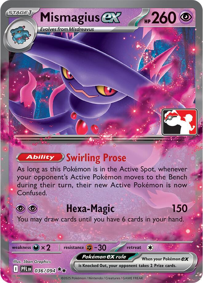 Mismagius ex - 036/094 036/094 Double Rare Prize Pack Series Cards Pokémon card