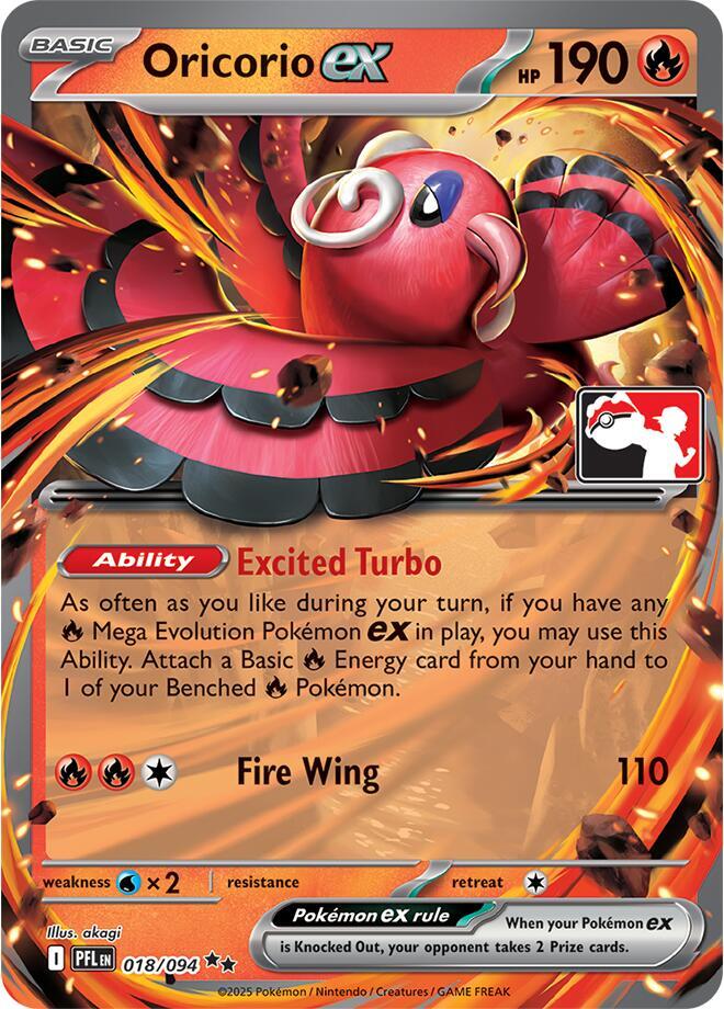 Oricorio ex - 018/094 018/094 Double Rare Prize Pack Series Cards Pokémon card