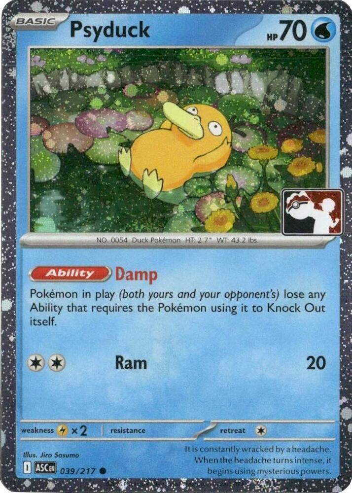 Psyduck - 039/217 (Cosmos Holo) 039/217 Common Prize Pack Series Cards Pokémon card