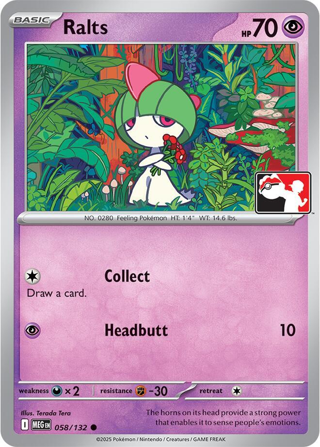 Ralts - 058/132 058/132 Common Prize Pack Series Cards Pokémon card