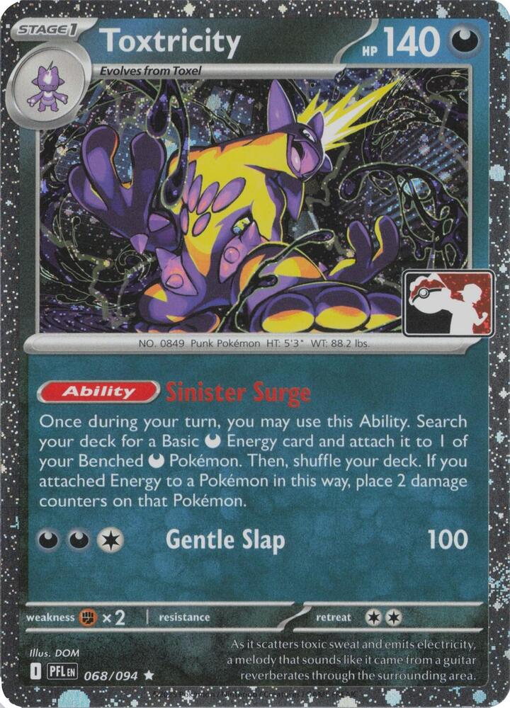 Toxtricity - 068/094 (Cosmos Holo) 068/094 Rare Prize Pack Series Cards Pokémon card