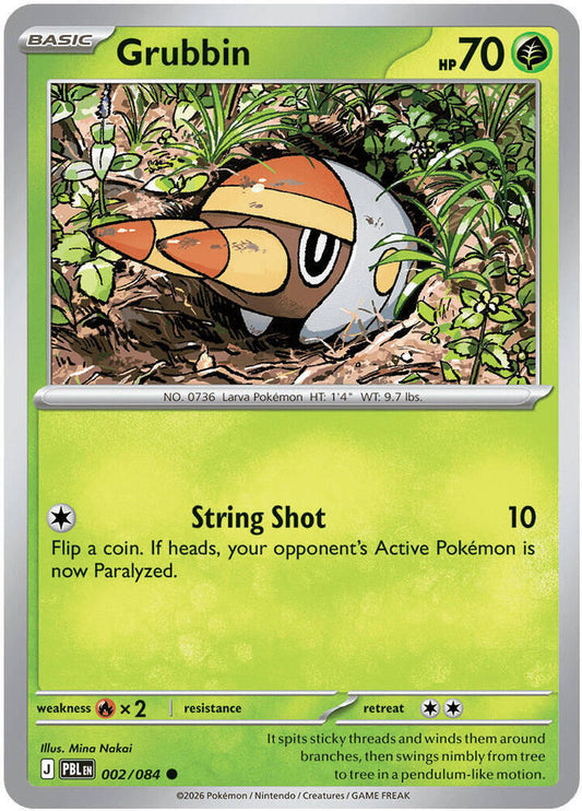 Grubbin 002/084 Common Pitch Black Pokémon card