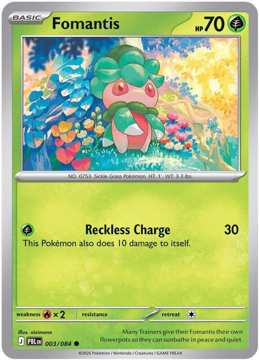 Fomantis - 003/084 003/084 Common Pitch Black Pokémon card
