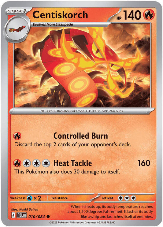 Centiskorch 010/084 Common Pitch Black Pokémon card