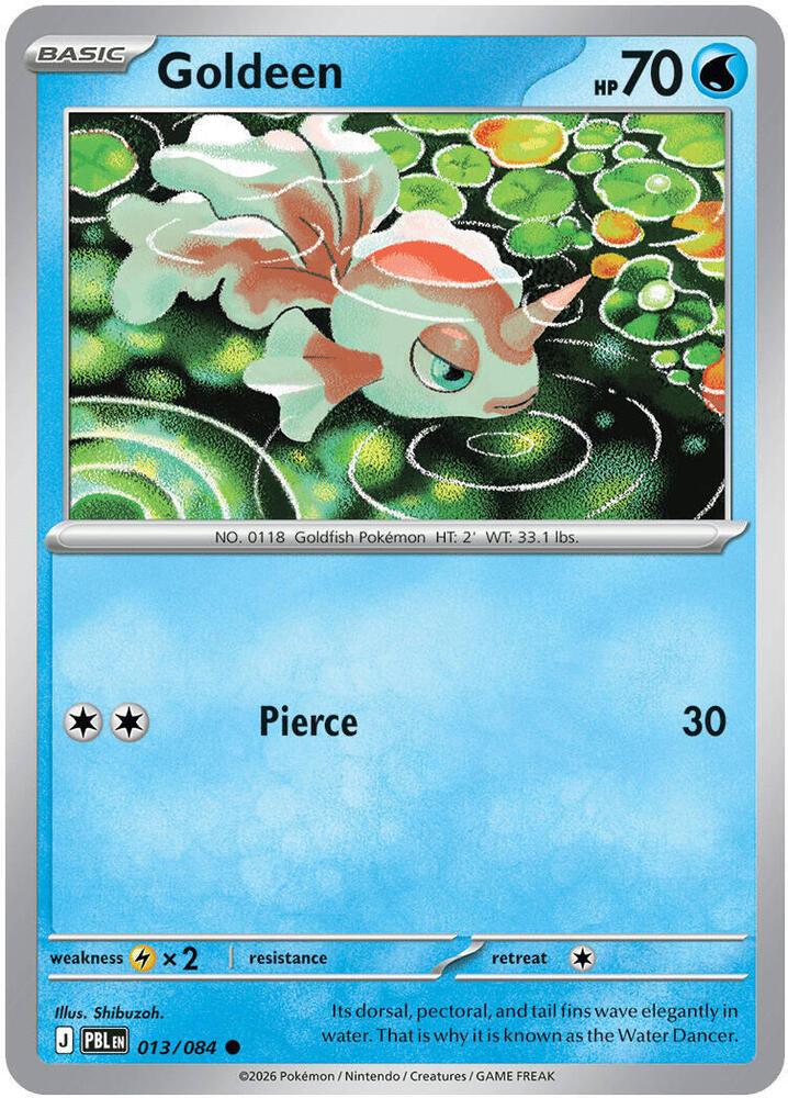 Goldeen - 013/084 013/084 Common Pitch Black Pokémon card