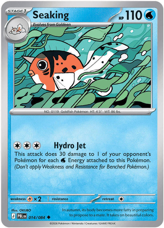 Seaking 014/084 Uncommon Pitch Black Pokémon card