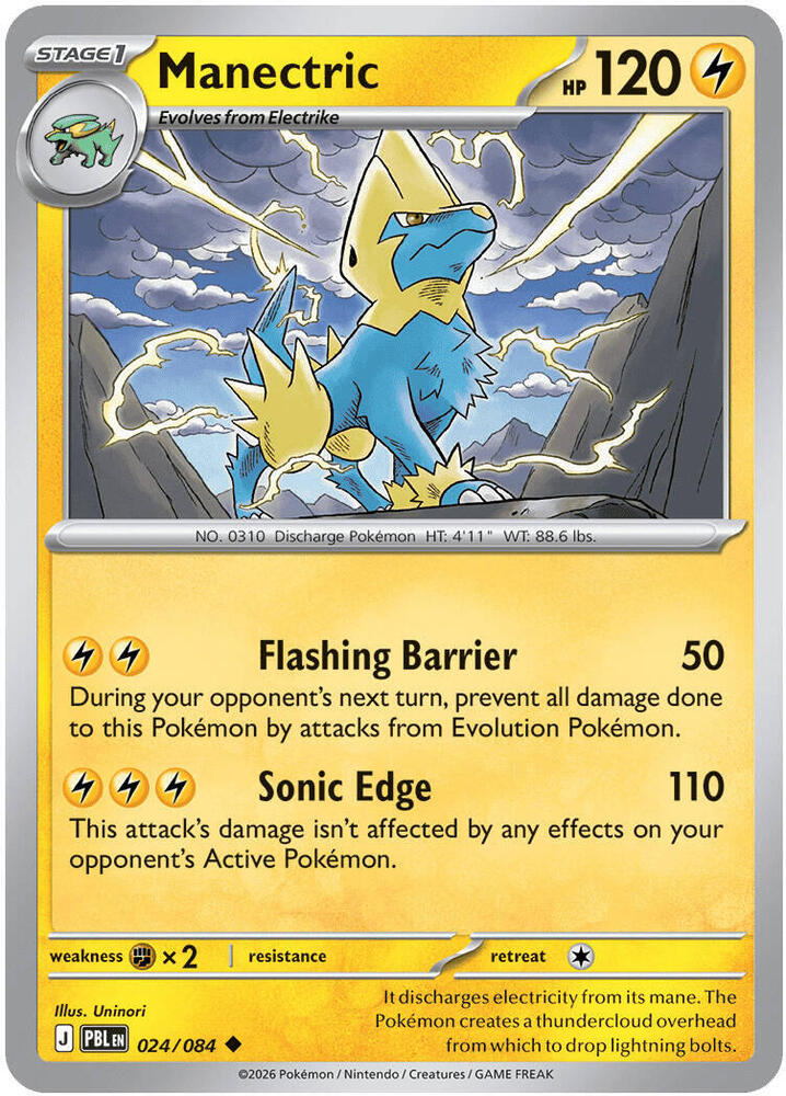 Manectric - 024/084 024/084 Uncommon Pitch Black Pokémon card