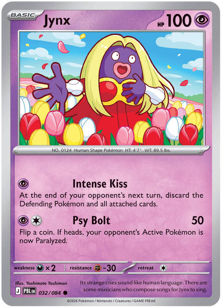 Jynx 032/084 Common Pitch Black Pokémon card