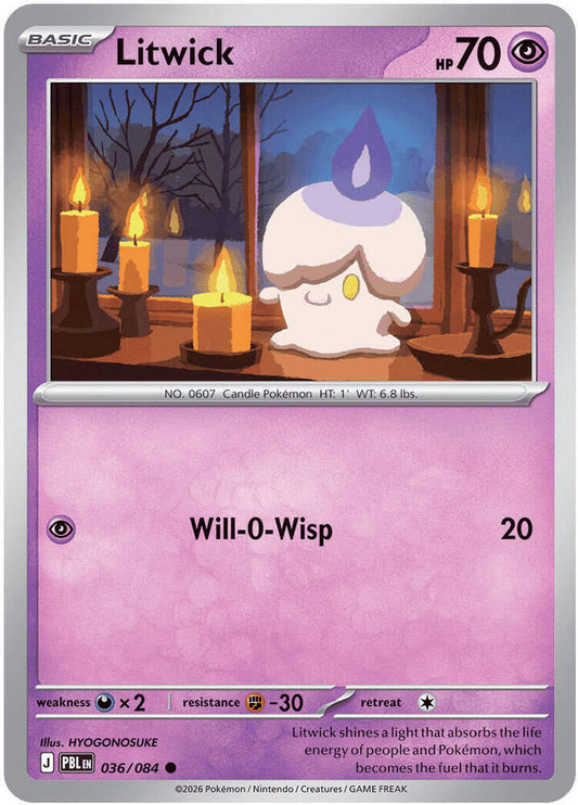 Litwick 036/084 Common Pitch Black Pokémon card