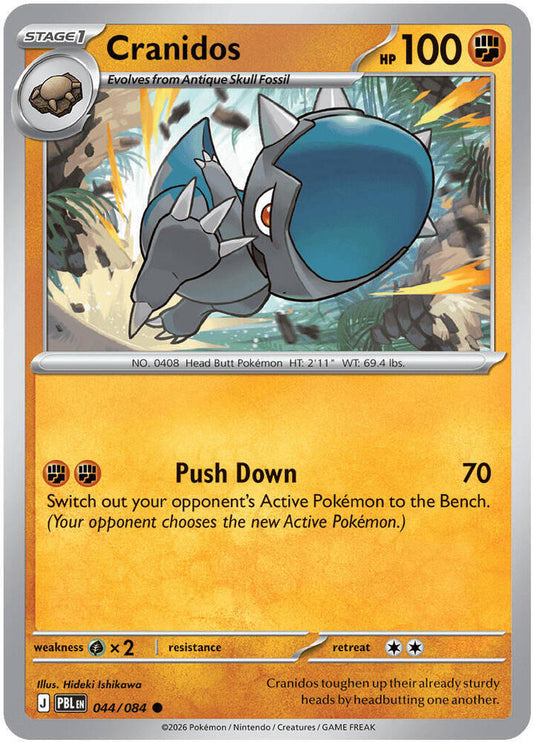 Cranidos 044/084 Common Pitch Black Pokémon card