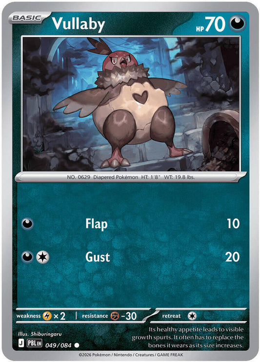 Vullaby 049/084 Common Pitch Black Pokémon card