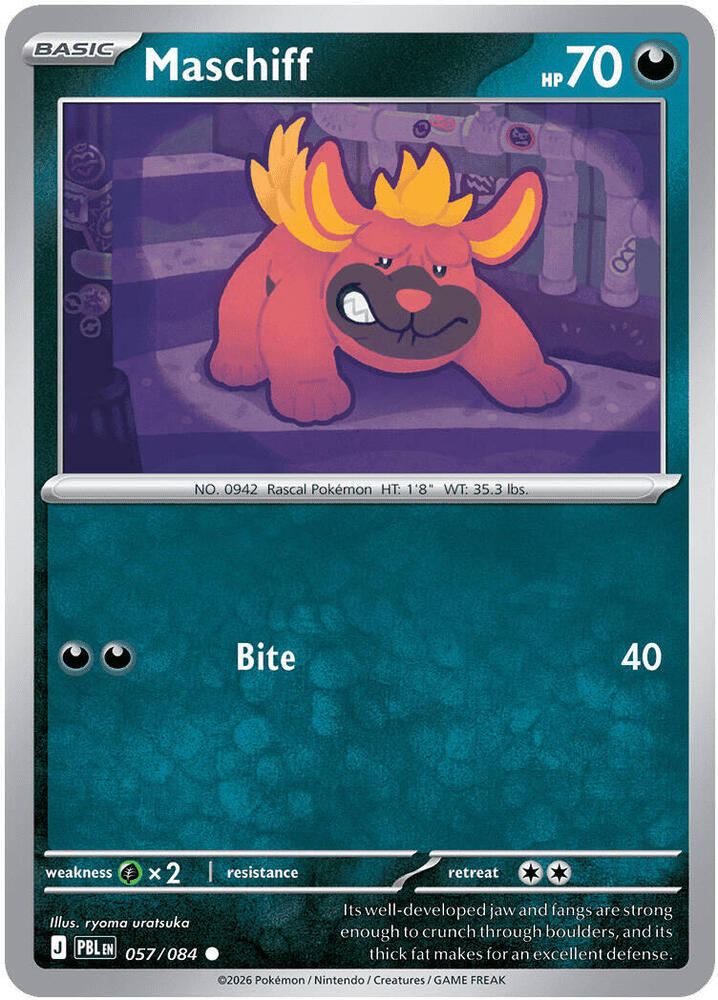 Maschiff 057/084 Common Pitch Black Pokémon card