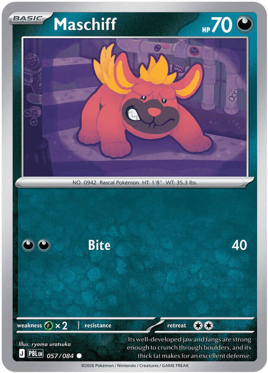 Maschiff 057/084 Common Pitch Black Pokémon card