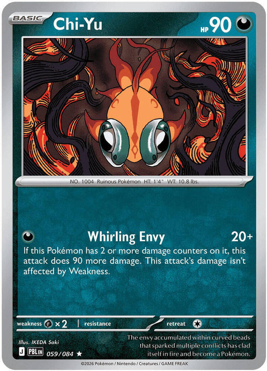 Chi-Yu 059/084 Rare Pitch Black Pokémon card