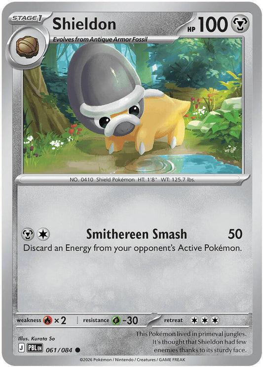 Shieldon 061/084 Common Pitch Black Pokémon card