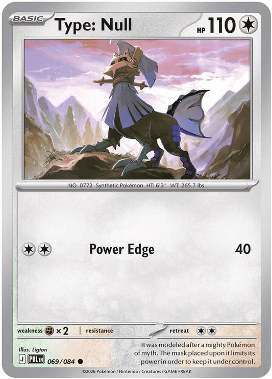 Type: Null 069/084 Common Pitch Black Pokémon card