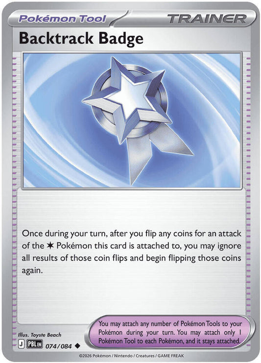 Backtrack Badge 074/084 Uncommon Pitch Black Pokémon card