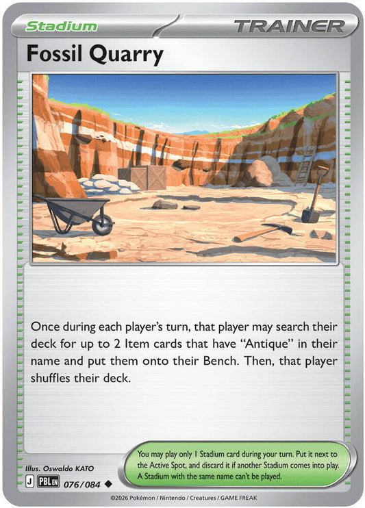 Fossil Quarry 076/084 Uncommon Pitch Black Pokémon card