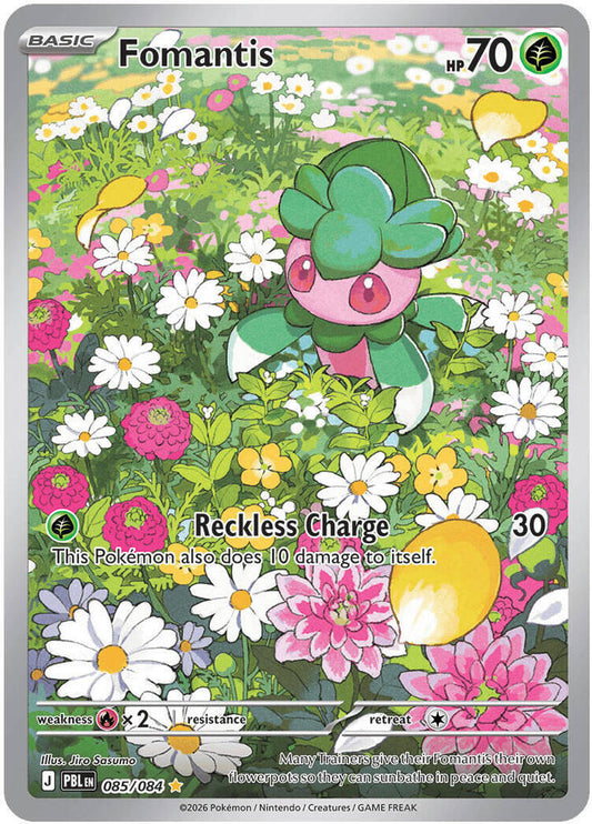 Fomantis - 085/084 085/084 Illustration Rare Pitch Black Pokémon card