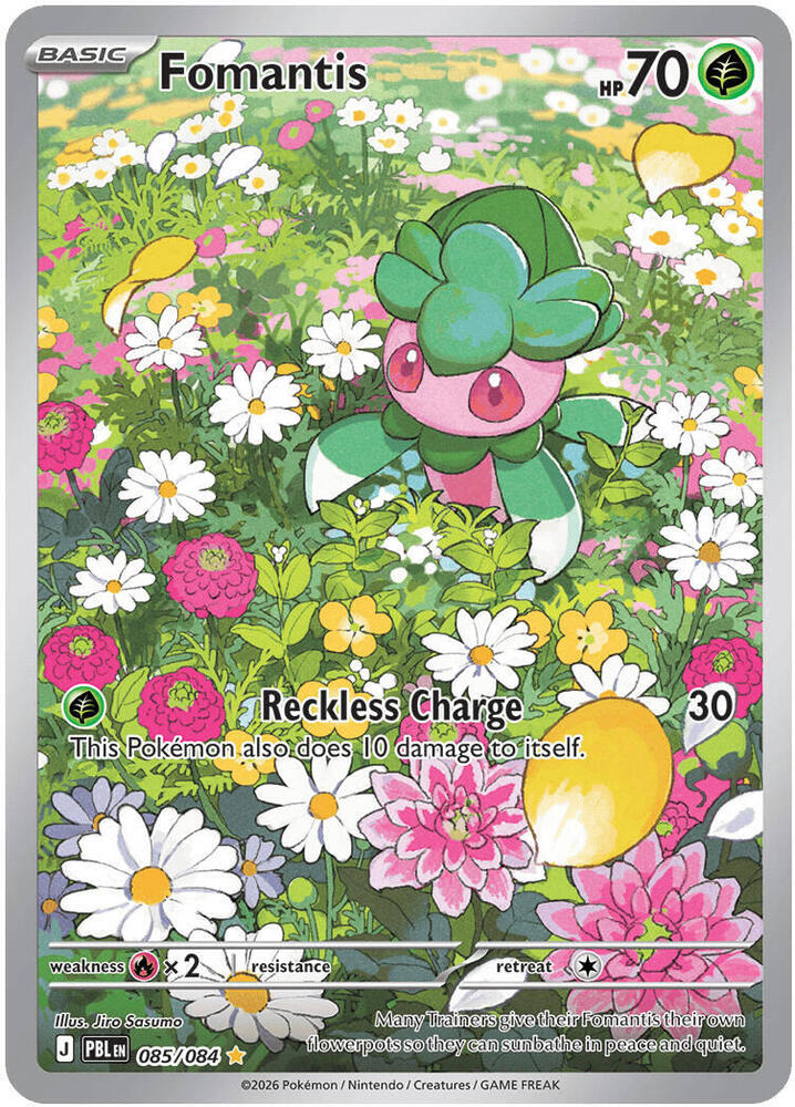 Fomantis - 085/084 085/084 Illustration Rare Pitch Black Pokémon card