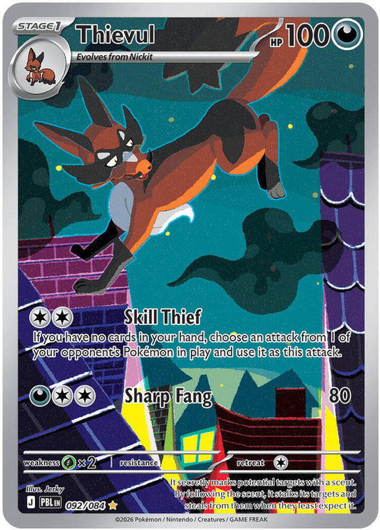 Thievul - 092/084 092/084 Illustration Rare Pitch Black Pokémon card