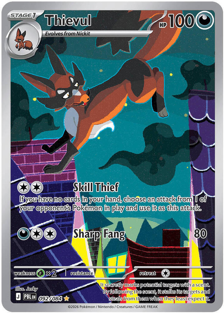 Thievul - 092/084 092/084 Illustration Rare Pitch Black Pokémon card