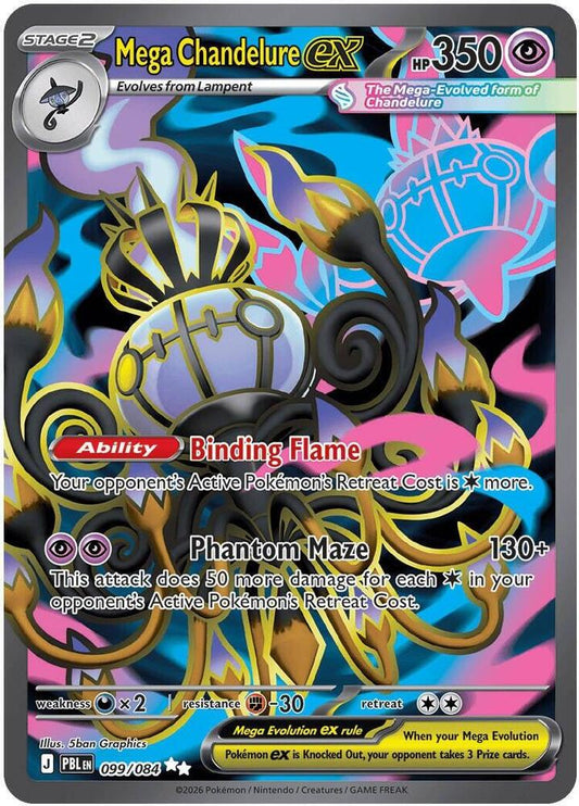 Mega Chandelure ex - 099/084 099/084 Ultra Rare Pitch Black Pokémon card