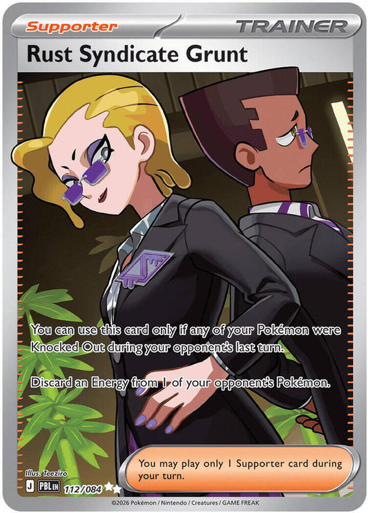 Rust Syndicate Grunt - 112/084 112/084 Ultra Rare Pitch Black Pokémon card