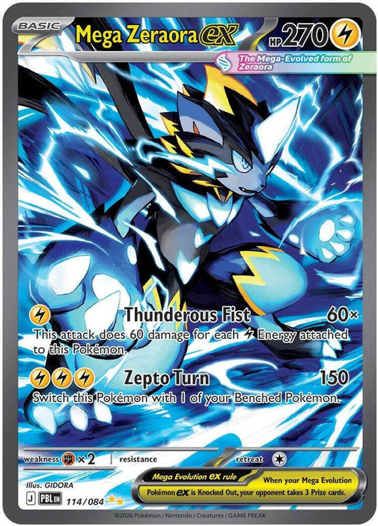 Mega Zeraora ex - 114/084 114/084 Special Illustration Rare Pitch Black Pokémon card