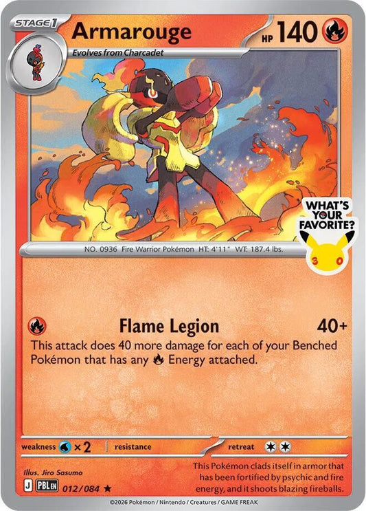 Armarouge (What's Your Favorite Stamp) 012/084 Rare Miscellaneous Cards & Products Pokémon card
