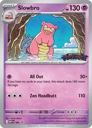 Slowbro - 083 (Pitch Black Stamped) 83 Promo Mega Evolution Promo Pokémon card