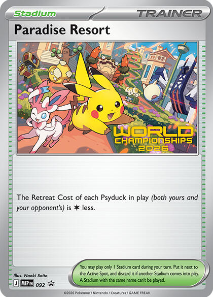 Paradise Resort - 092 (World Championships 2026) 92 Promo Mega Evolution Promo Pokémon card